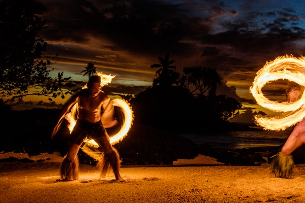 Fire knife dancing